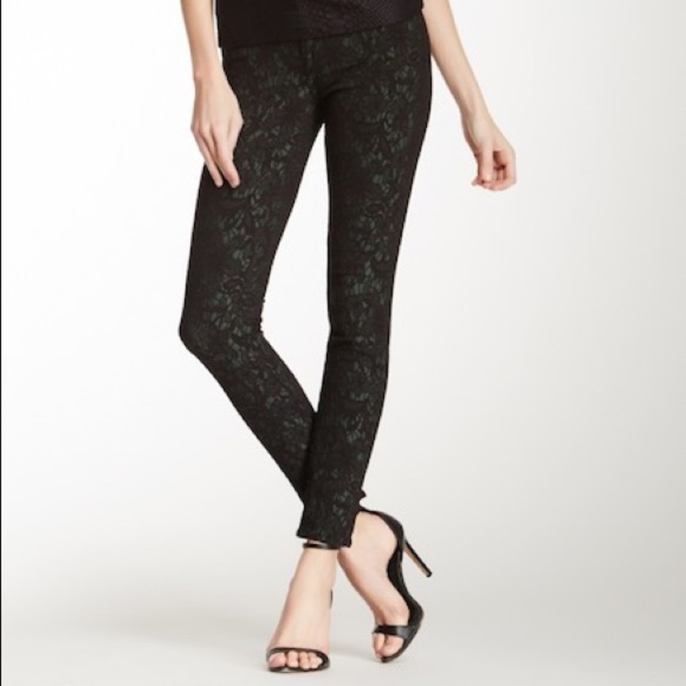 7 For All Mankind Gwenevere Jacquard Jeans Sz 26